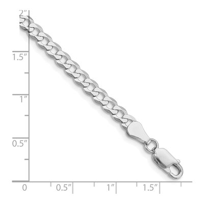 Sterling Silver 4.7mm Flat Curb Chain Bracelet – view 2