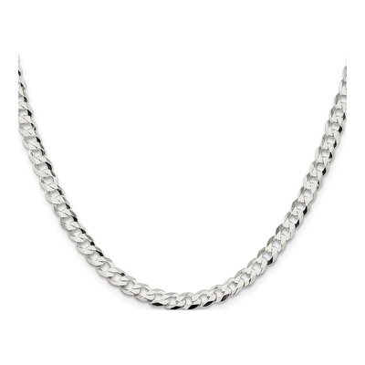 Sterling Silver 5.75mm Flat Curb Chain – view 2
