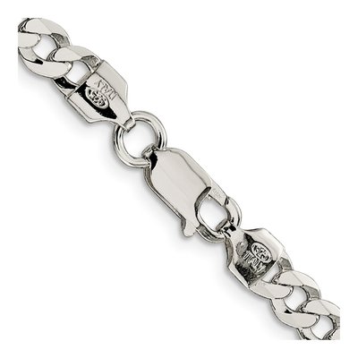 Sterling Silver 5.75mm Flat Curb Chain – view 3