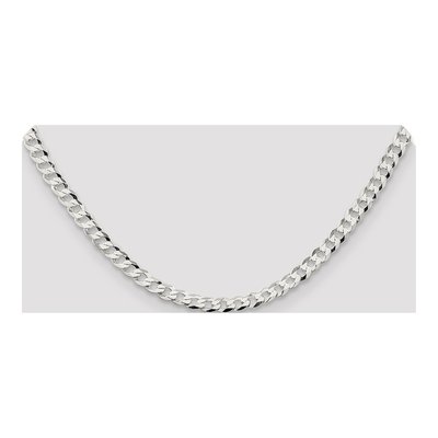 Sterling Silver 5.75mm Flat Curb Chain – view 4