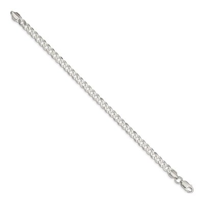Sterling Silver 5.75mm Flat Curb Chain Bracelet – view 2