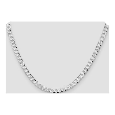 Sterling Silver 5.75mm Flat Curb Chain – view 4