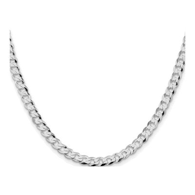 Sterling Silver 5.75mm Flat Curb Chain – view 2