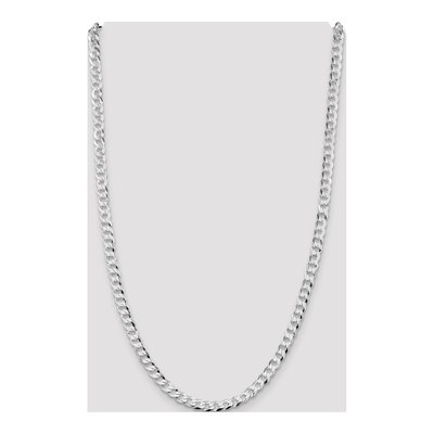 Sterling Silver 5.75mm Flat Curb Chain – view 4