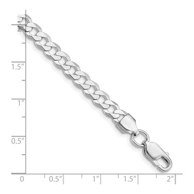 Sterling Silver 5.75mm Flat Curb Chain Bracelet – view 2