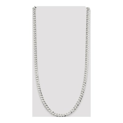 Sterling Silver 6.8mm Flat Curb Chain – view 4