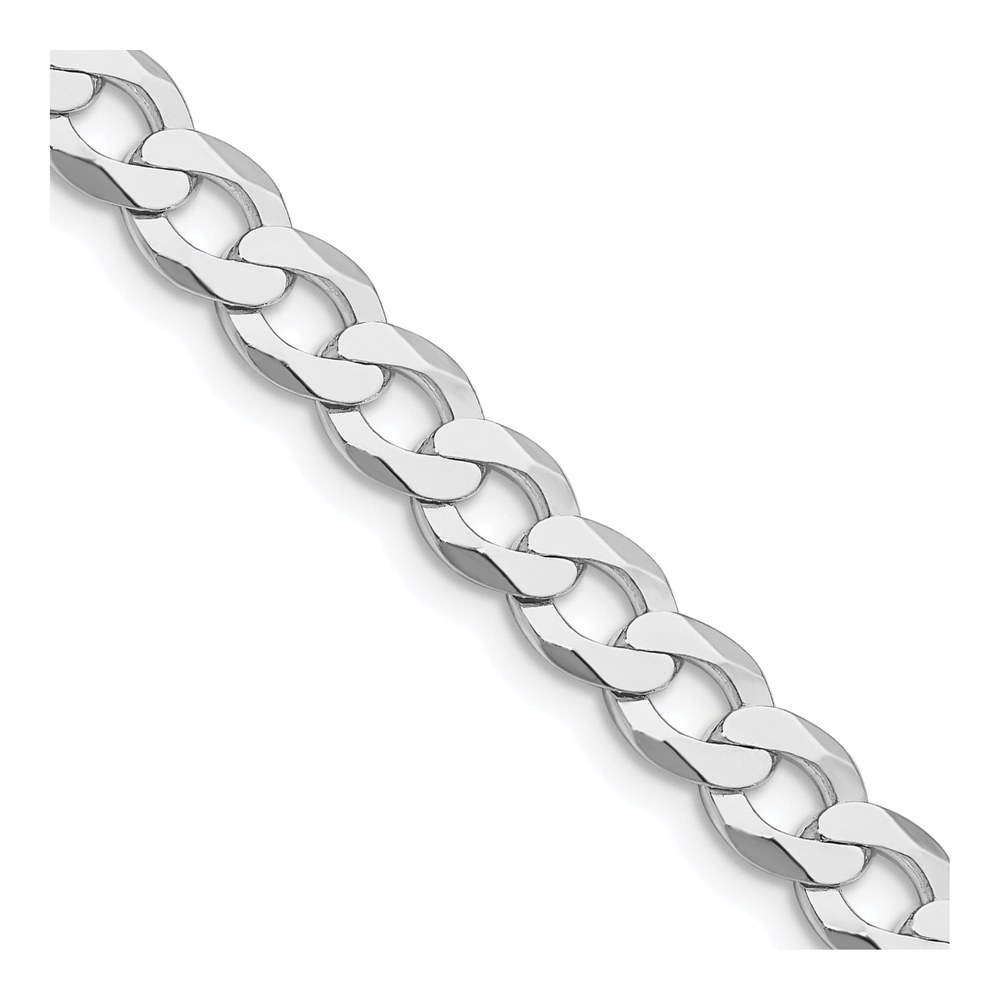Sterling Silver 6.8mm Flat Curb Chain