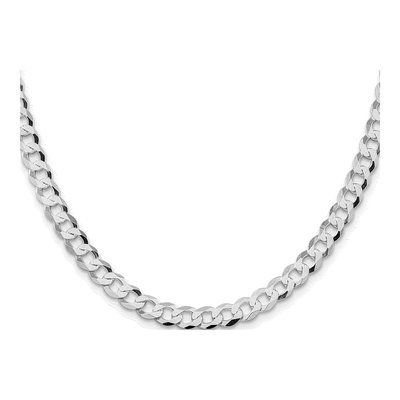 Sterling Silver 6.8mm Flat Curb Chain – view 3