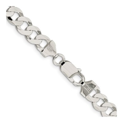 Sterling Silver 7.5mm Flat Curb Chain – view 3