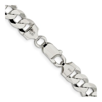 Sterling Silver 8.5mm Flat Curb Chain – view 3