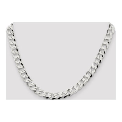 Sterling Silver 8.5mm Flat Curb Chain – view 4