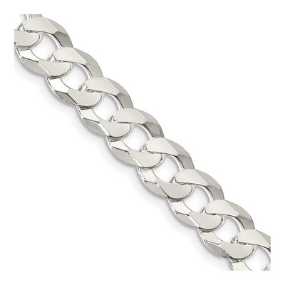 Sterling Silver 8.5mm Flat Curb Chain