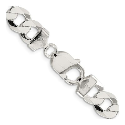 Sterling Silver 9.75mm Flat Curb Chain – view 3