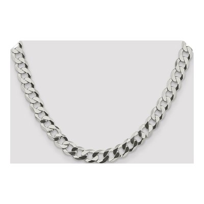 Sterling Silver 9.75mm Flat Curb Chain – view 4