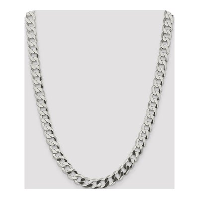 Sterling Silver 9.75mm Flat Curb Chain – view 4