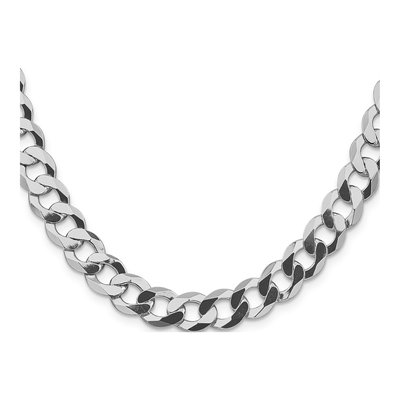 Sterling Silver 9.75mm Flat Curb Chain – view 2