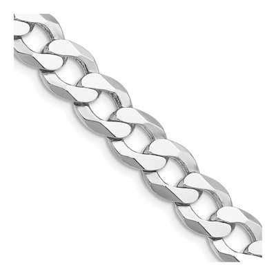 Sterling Silver 9.75mm Flat Curb Chain