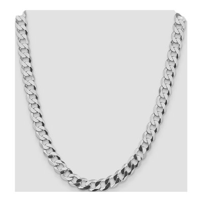 Sterling Silver 9.75mm Flat Curb Chain – view 4