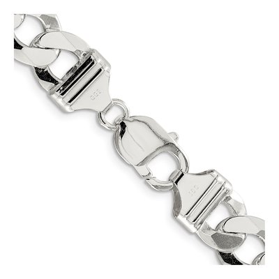 Sterling Silver 11.75mm Flat Curb Chain – view 3