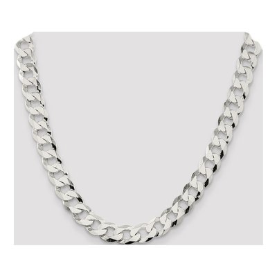 Sterling Silver 11.75mm Flat Curb Chain – view 4