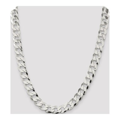 Sterling Silver 11.75mm Flat Curb Chain – view 4