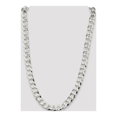 Sterling Silver 11.75mm Flat Curb Chain – view 4