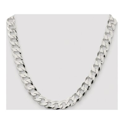 Sterling Silver 11.75mm Flat Curb Chain – view 4