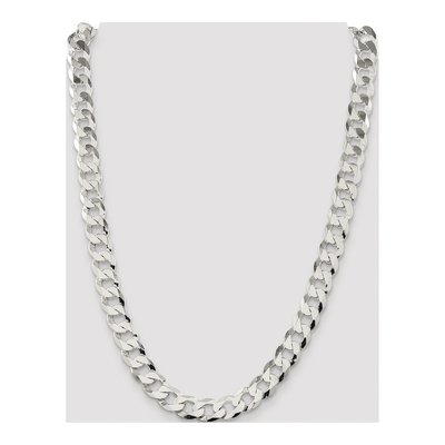 Sterling Silver 11.75mm Flat Curb Chain – view 4