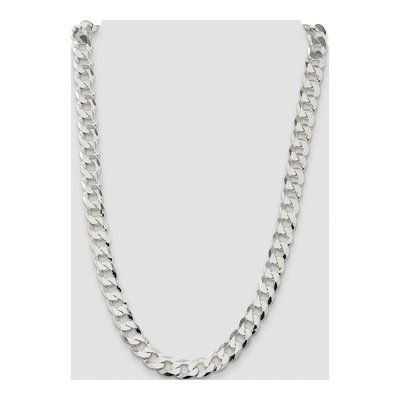 Sterling Silver 11.75mm Flat Curb Chain – view 4