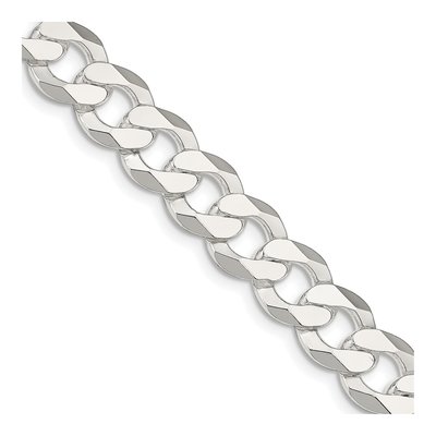 Sterling Silver 14mm Flat Curb Chain