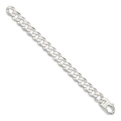 Sterling Silver 14mm Flat Curb Chain Bracelet – view 2