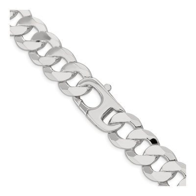Sterling Silver 16mm 26-inch Flat Curb Chain – view 3
