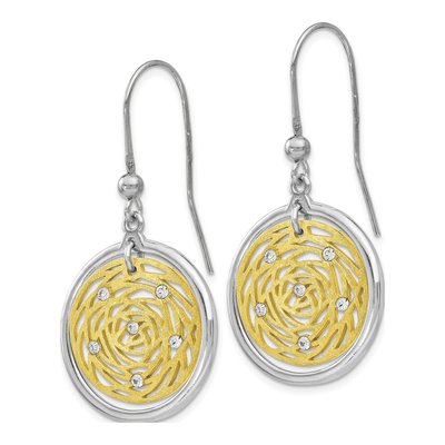 Sterling Silver CZ Dangle Earrings – view 3