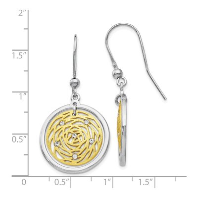 Sterling Silver CZ Dangle Earrings – view 5