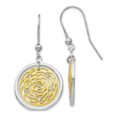 Sterling Silver CZ Dangle Earrings