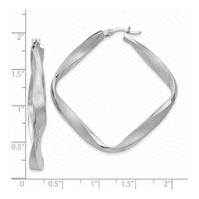 Sterling Silver 45mm Twisted Hoop Earrings – view 5