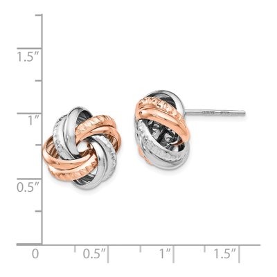 Sterling Silver Love Knot Stud Earrings – view 5