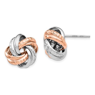 Sterling Silver Love Knot Stud Earrings