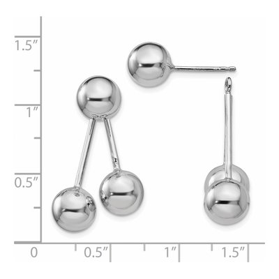 Sterling Silver Ball Dangle Earrings – view 3