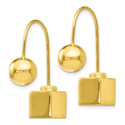 Gold-Plated Sterling Silver Dangle Earrings – view 3
