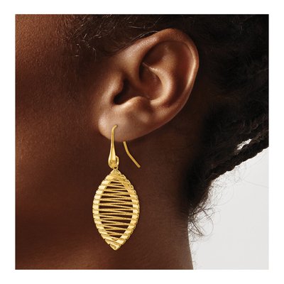 Gold-Plated Sterling Silver Shepherd Hook Dangle Earrings – view 4