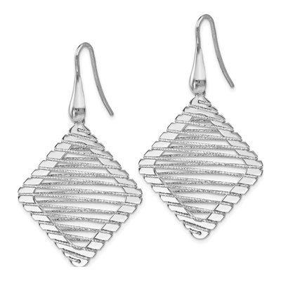 Sterling Silver Shepherd Hook Dangle Earrings – view 3