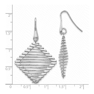 Sterling Silver Shepherd Hook Dangle Earrings – view 5