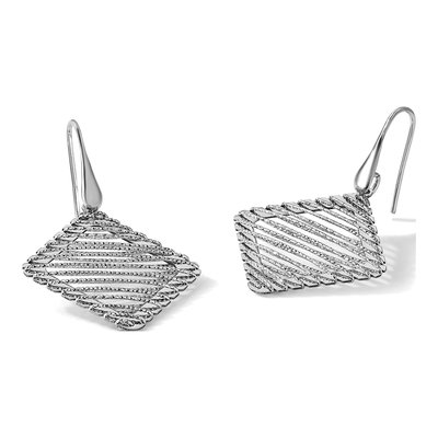 Sterling Silver Shepherd Hook Dangle Earrings – view 6