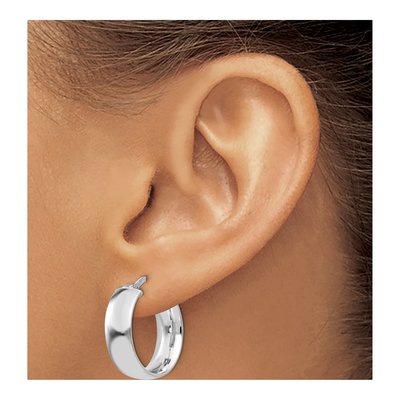 Sterling Silver 20mm Hoop Earrings – view 4