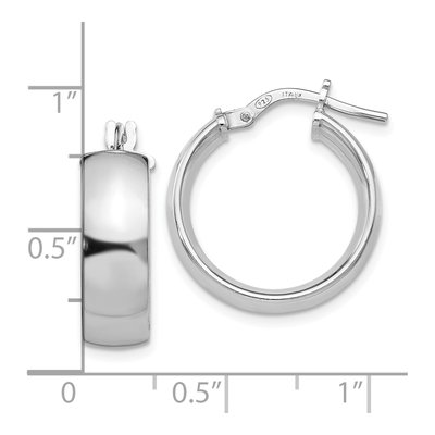 Sterling Silver 20mm Hoop Earrings – view 5