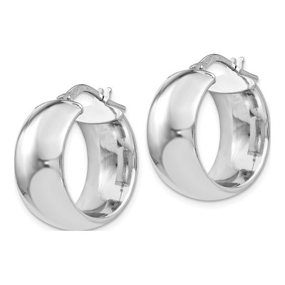 Sterling Silver 18mm Hoop Earrings – view 3