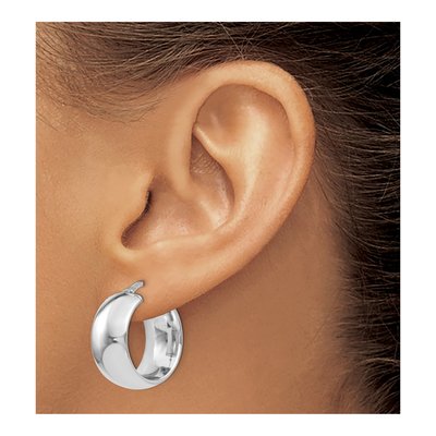 Sterling Silver 18mm Hoop Earrings – view 4