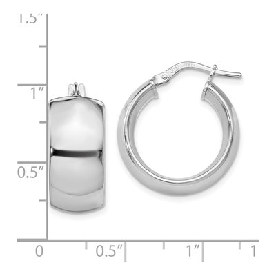 Sterling Silver 18mm Hoop Earrings – view 5