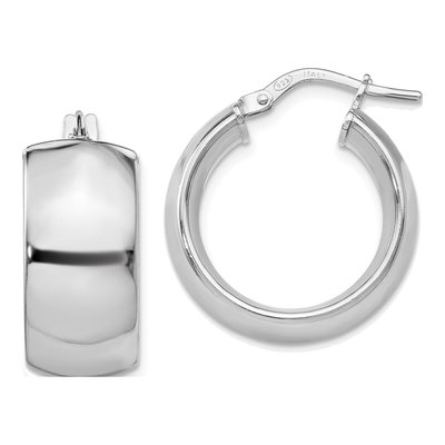 Sterling Silver 18mm Hoop Earrings